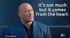 The Rock puts hand on heart
