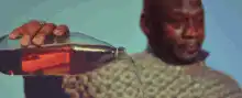 Michael Jordan pouring a drink