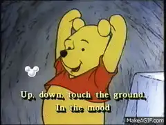 Winnie the Pooh Up down touch the ground