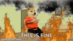 This is Fine dog in burning room