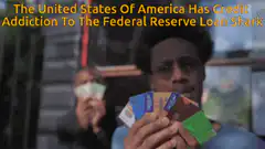 Man holding credit cards with text overlay