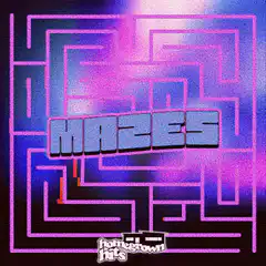 Mazes album cover with glitch effect