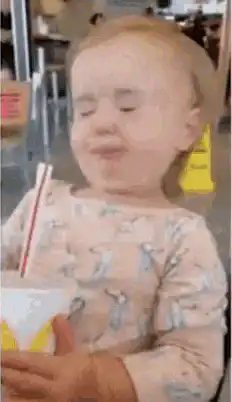 Toddler falls asleep drinking