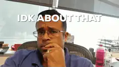 Man thinking IDK about that
