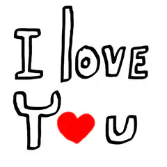 I love you text animation