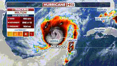 Hurricane Milton satellite tracking map