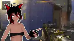 Anime girl pointing at gameplay