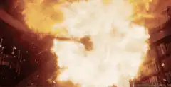 Phoenix rising from explosion
