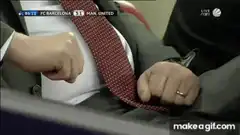 Alex Ferguson clenches fists in frustration