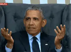 Obama shrugging and smoking