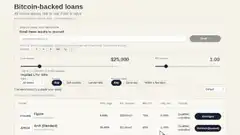 Bitcoin-backed loan calculator demo