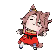 Chibi horse girl dancing
