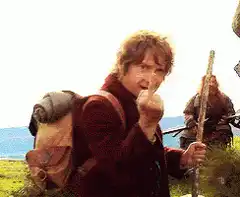 Bilbo Baggins gives the finger