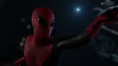 Spider-Man 3D render with web