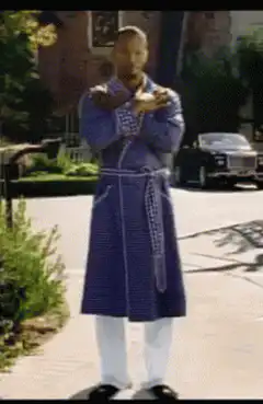 Will Smith vanishing in bathrobe