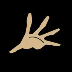 Glowing hand outline animation