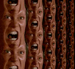 repeating screaming faces