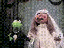 Kermit and Miss Piggy wedding
