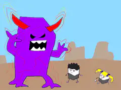 purple monster transforms boy
