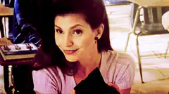 Felicity smiling at camera