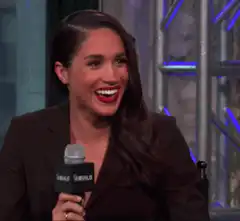 Meghan Markle laughing on Build Series