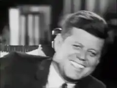 John F. Kennedy laughing