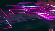 Neon circuit board animation