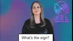 Woman signing What's the sign