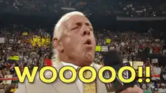 Jim Ross screaming WOOOOO