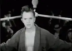 Harold Lloyd in boxing robe