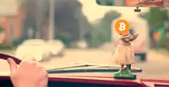 Bitcoin hula girl bobblehead