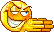 pixel art emoji shrugging