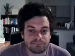Man staring into camera