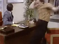 man slams head on desk