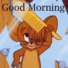 Jerry Mouse Good Morning Haircut
