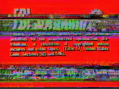 VHS Warning Screen Glitch