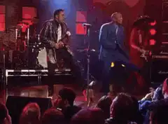 New Kids on the Block performing on stage