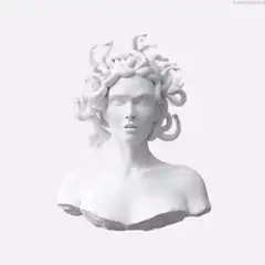 Medusa bust snake animation