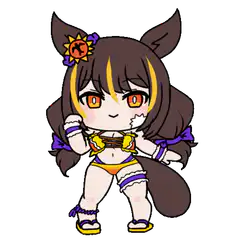 Chibi horse girl in bikini