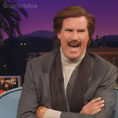 Will Ferrell as Ron Burgundy laughing