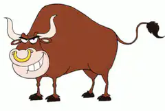 Bull with nose ring and poop emoji