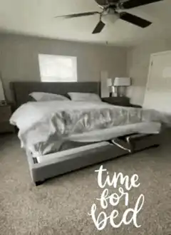 man jumps on bed and disappears