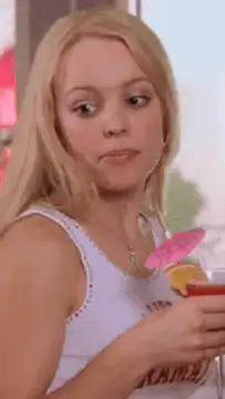 Rachel McAdams holding a drink