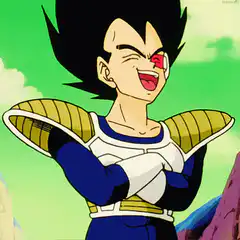 Vegeta laughing with arms crossed