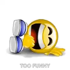 laughing emoji with flip flops