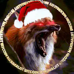 Bitcoin Maximalist Doge with Santa Hat