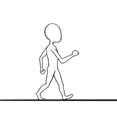 stick figure walking animation