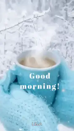 Good morning coffee in winter
