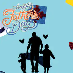 Happy Father's Day silhouette animation