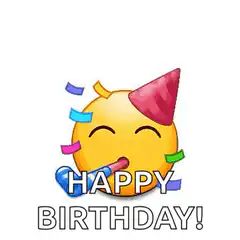 Happy Birthday emoji explosion